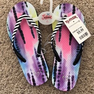NWT Justice flip flops